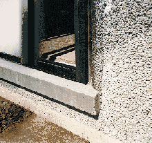 Pumice window sill design.